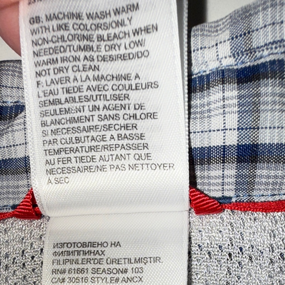 The North Face Men’s Plaid Long Sleeve Shirt XL Hidden Zip Pocket, Performance - Picture 11 of 11